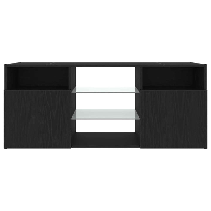 Tv-Bänk Med Led-Lampor 120X30X50 Cm Konstruerat Trä