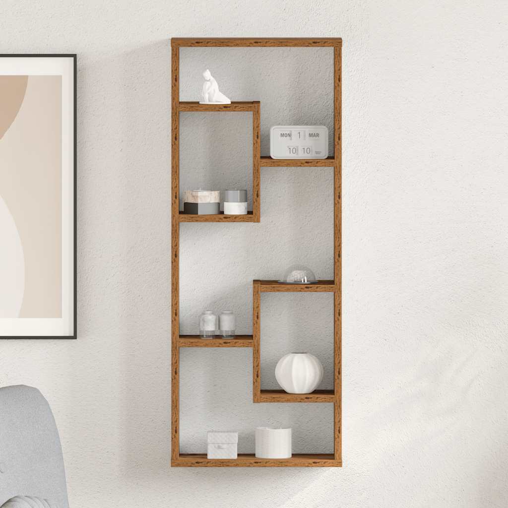 Vägghylla 36X16X90 Cm Konstruerat Trä