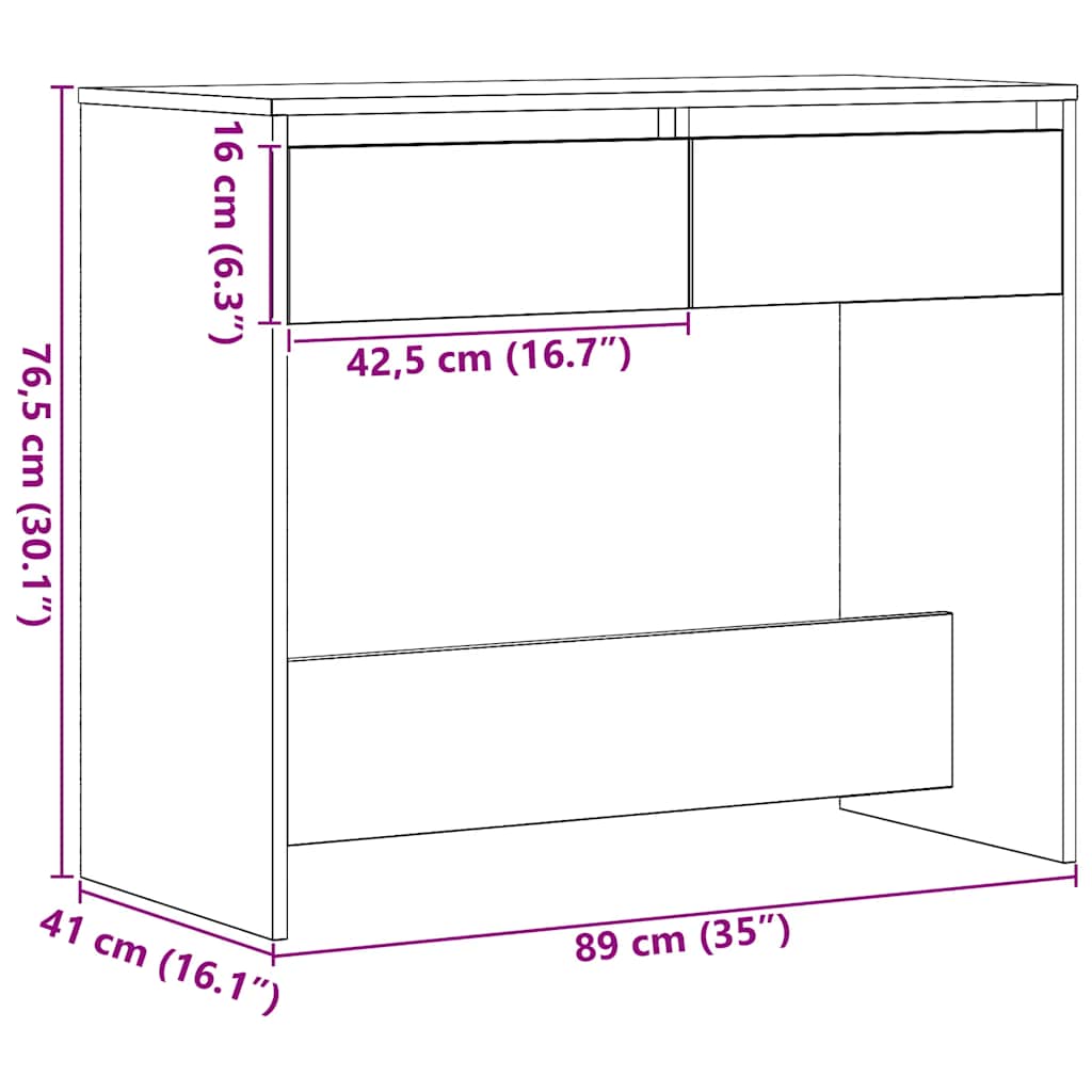 Avlastningsbord 89X41X76,5 Cm Konstruerat Trä