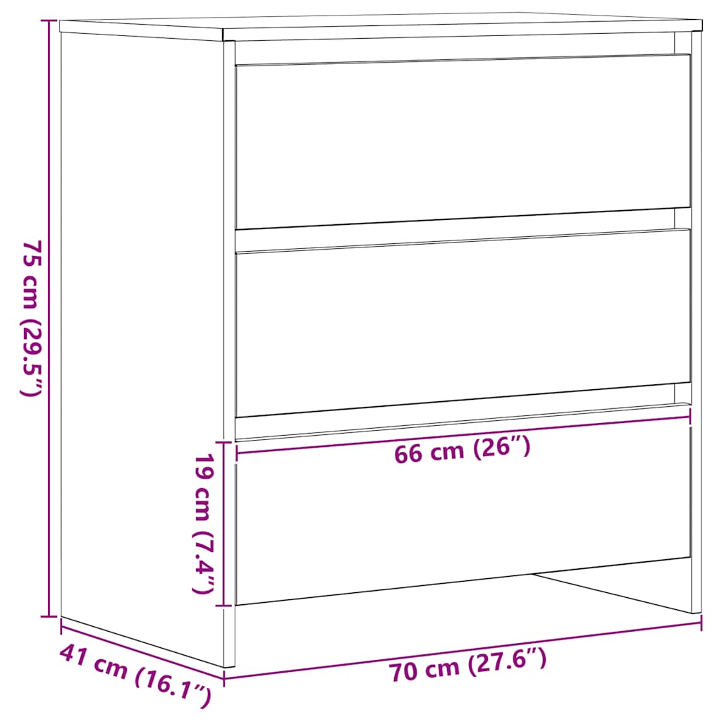 Skänk 70X41X75 Cm Konstruerat Trä