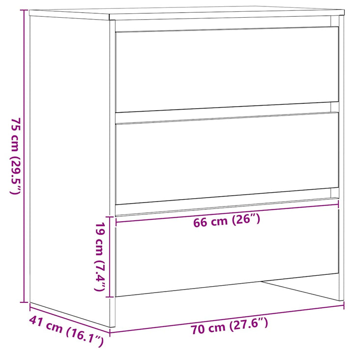 Skänk 70X41X75 Cm Konstruerat Trä