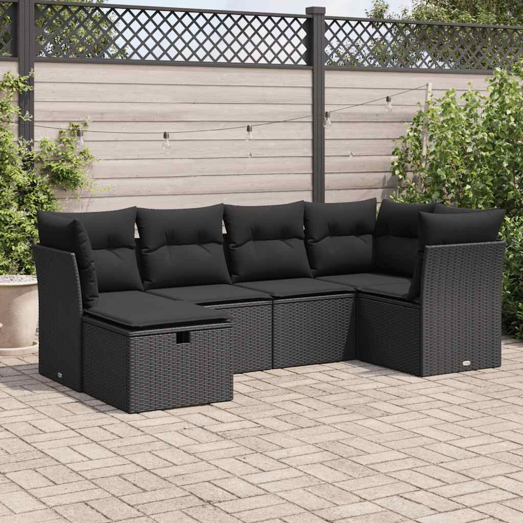 Loungegrupp Med Dynor 6 Delar Konstrotting