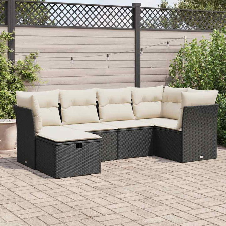 Loungegrupp Med Dynor 6 Delar Konstrotting