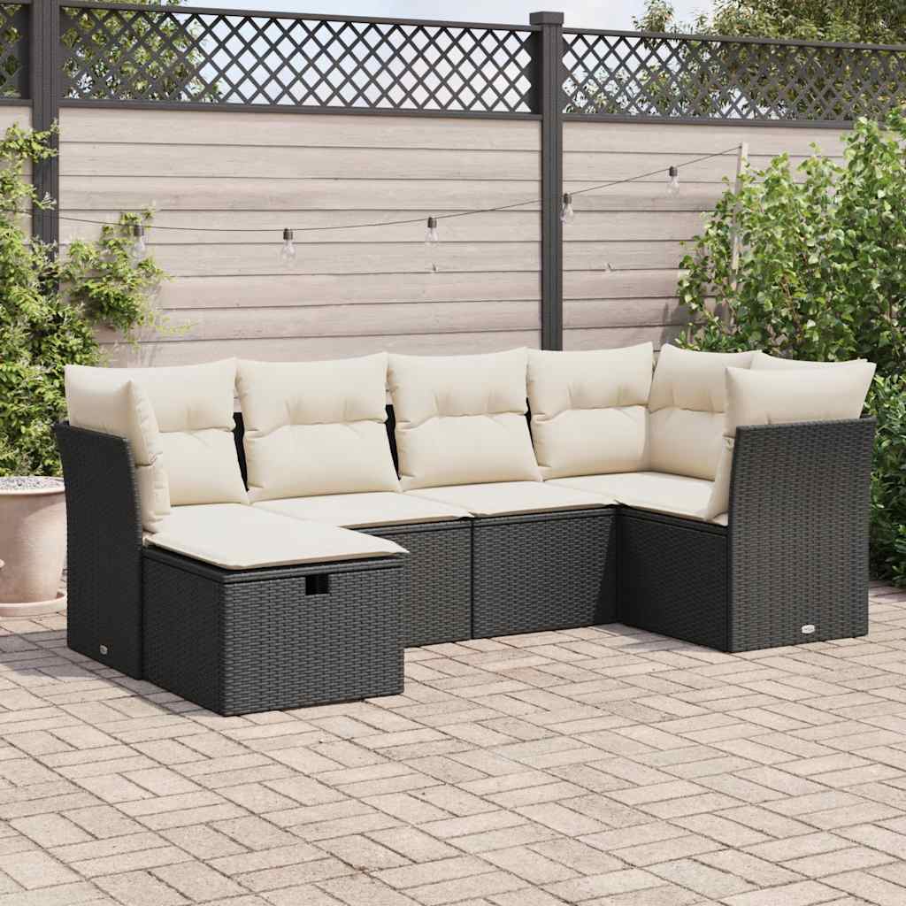 Loungegrupp Med Dynor 6 Delar Konstrotting