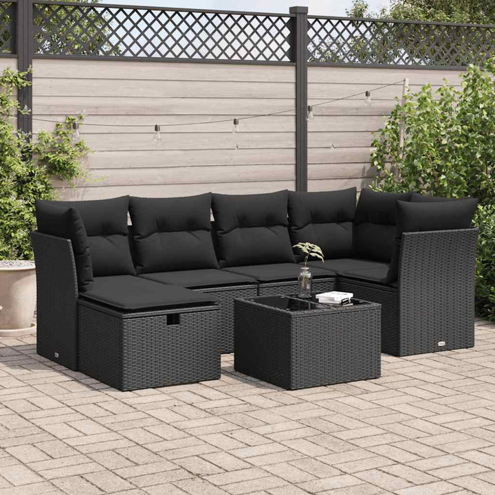 Loungegrupp Med Dynor 6 Delar Konstrotting