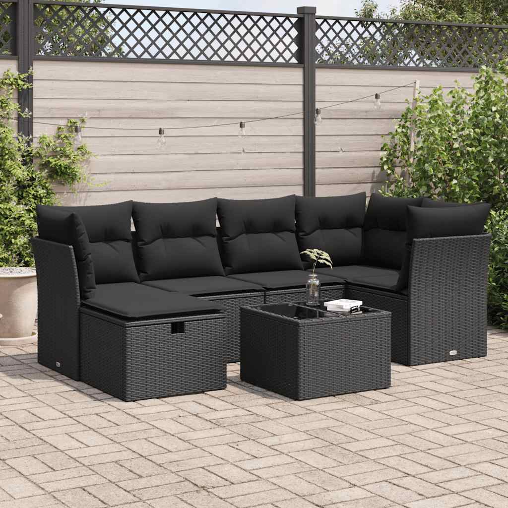 Loungegrupp Med Dynor 6 Delar Konstrotting