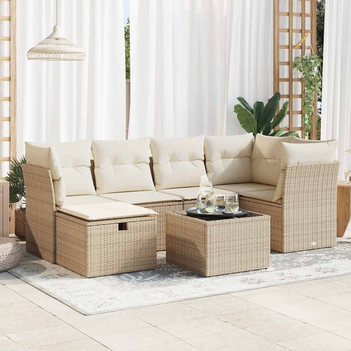 Loungegrupp Med Dynor 6 Delar Konstrotting
