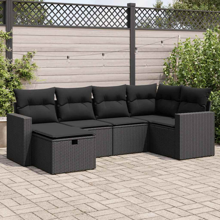 Loungegrupp Med Dynor 6 Delar Konstrotting