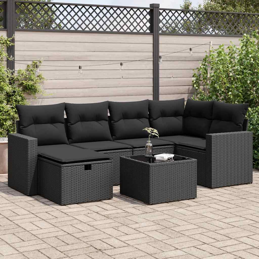 Loungegrupp Med Dynor 6 Delar Konstrotting