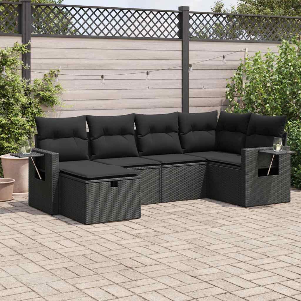 Loungegrupp Med Dynor 6 Delar Konstrotting