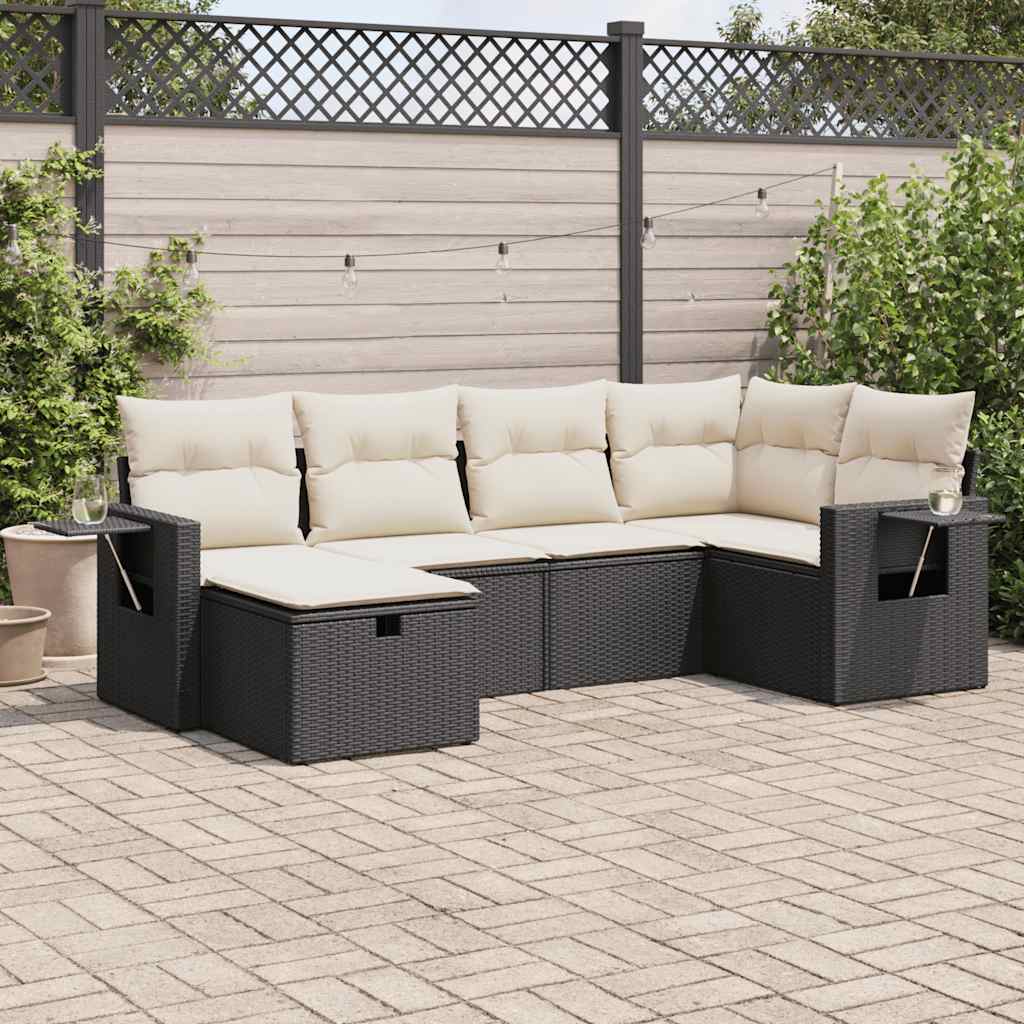 Loungegrupp Med Dynor 6 Delar Konstrotting