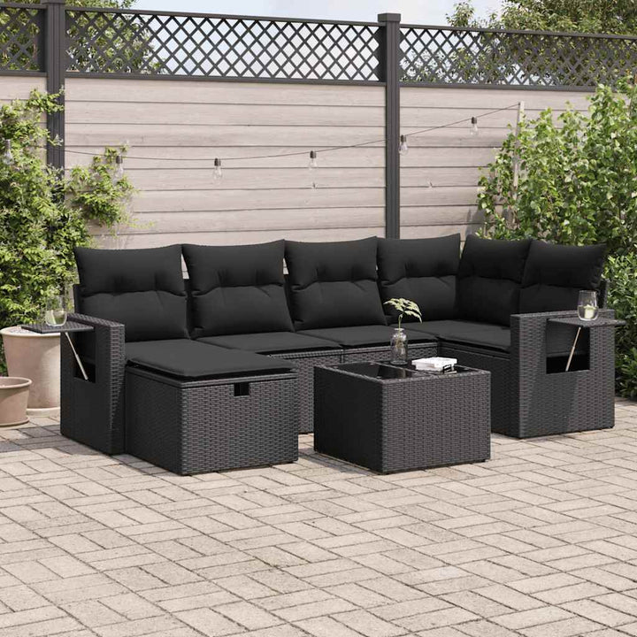 Loungegrupp Med Dynor 6 Delar Konstrotting