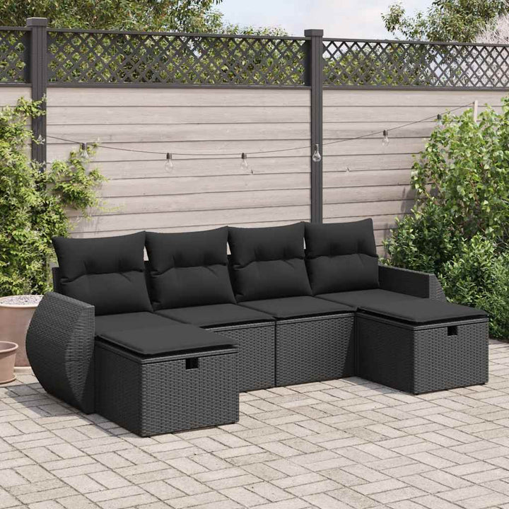 Loungegrupp Med Dynor 6 Delar Konstrotting