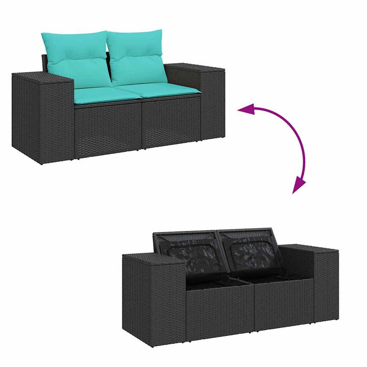 Loungegrupp För Trädgården Med Dynor 5 Delar Konstrotting
