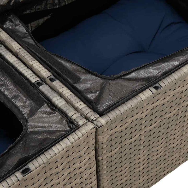 Loungegrupp För Trädgården Med Dynor 5 Delar Konstrotting