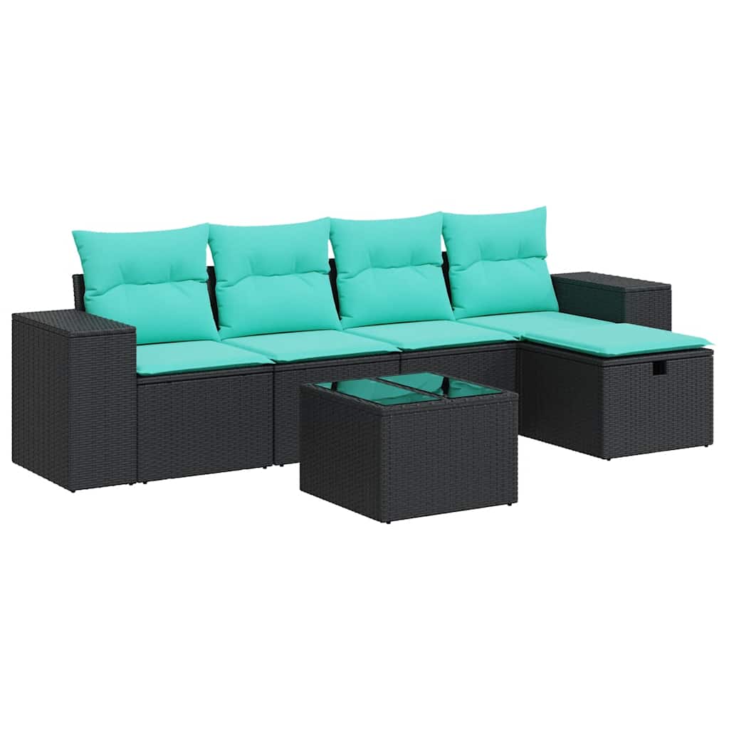 Loungegrupp Med Dynor 6 Delar Konstrotting