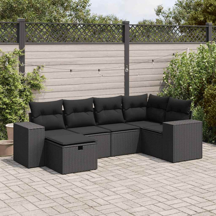 Loungegrupp Med Dynor 6 Delar Konstrotting