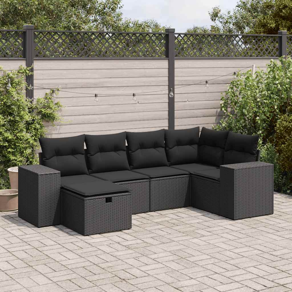Loungegrupp Med Dynor 6 Delar Konstrotting