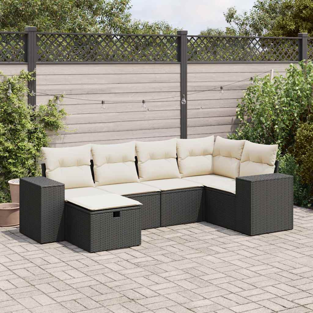 Loungegrupp Med Dynor 6 Delar Konstrotting