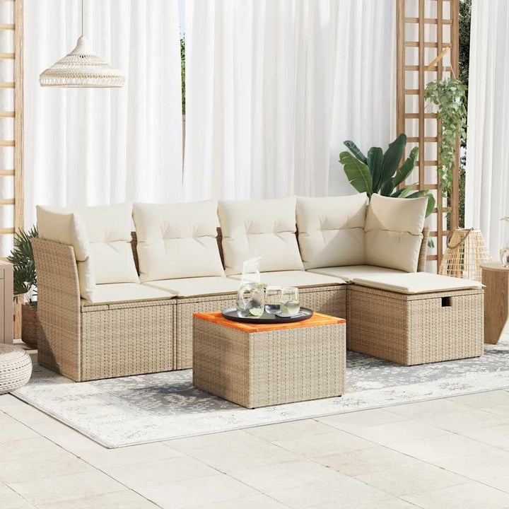 Loungegrupp Med Dynor 6 Delar Svart Konstrotting