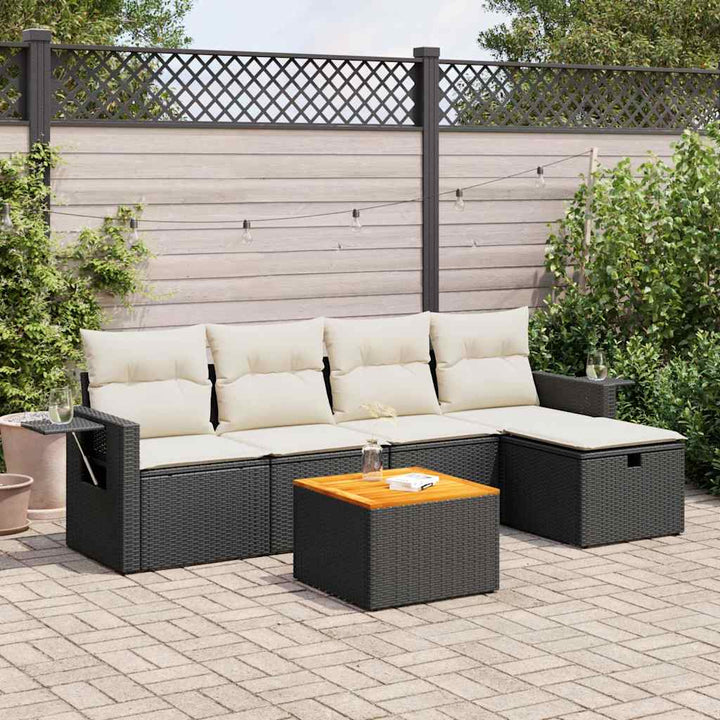 Loungegrupp Med Dynor 6 Delar Konstrotting