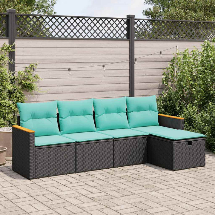Loungegrupp För Trädgården Med Dynor 5 Delar Konstrotting