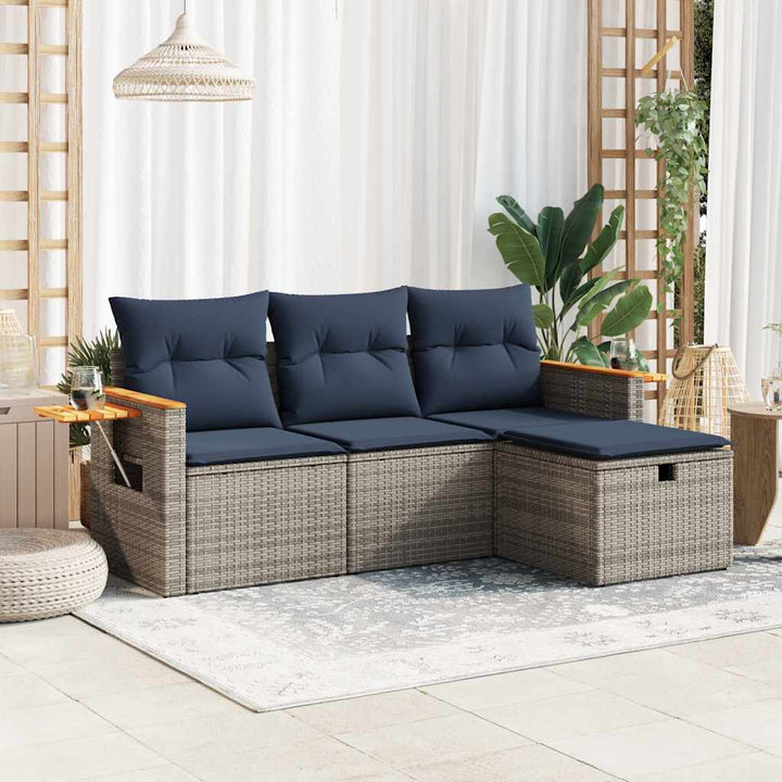 Trädgårdssoffset Med Dynor 4 Delar Konstrotting