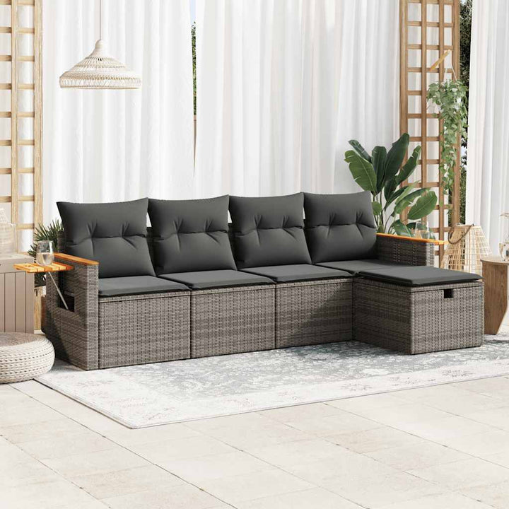 Loungegrupp Med Dynor 6 Delar Konstrotting