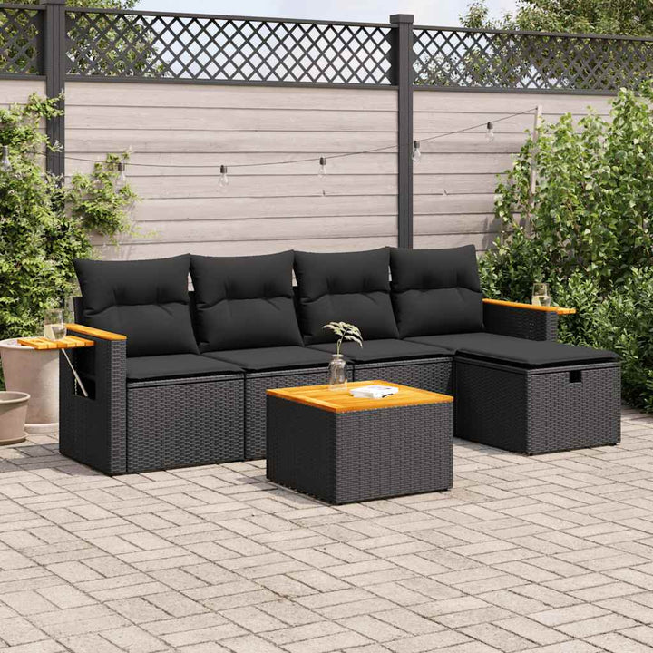Loungegrupp Med Dynor 6 Delar Konstrotting