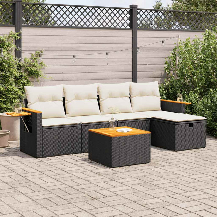 Loungegrupp Med Dynor 6 Delar Konstrotting