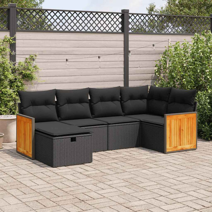 Loungegrupp Med Dynor 6 Delar Konstrotting