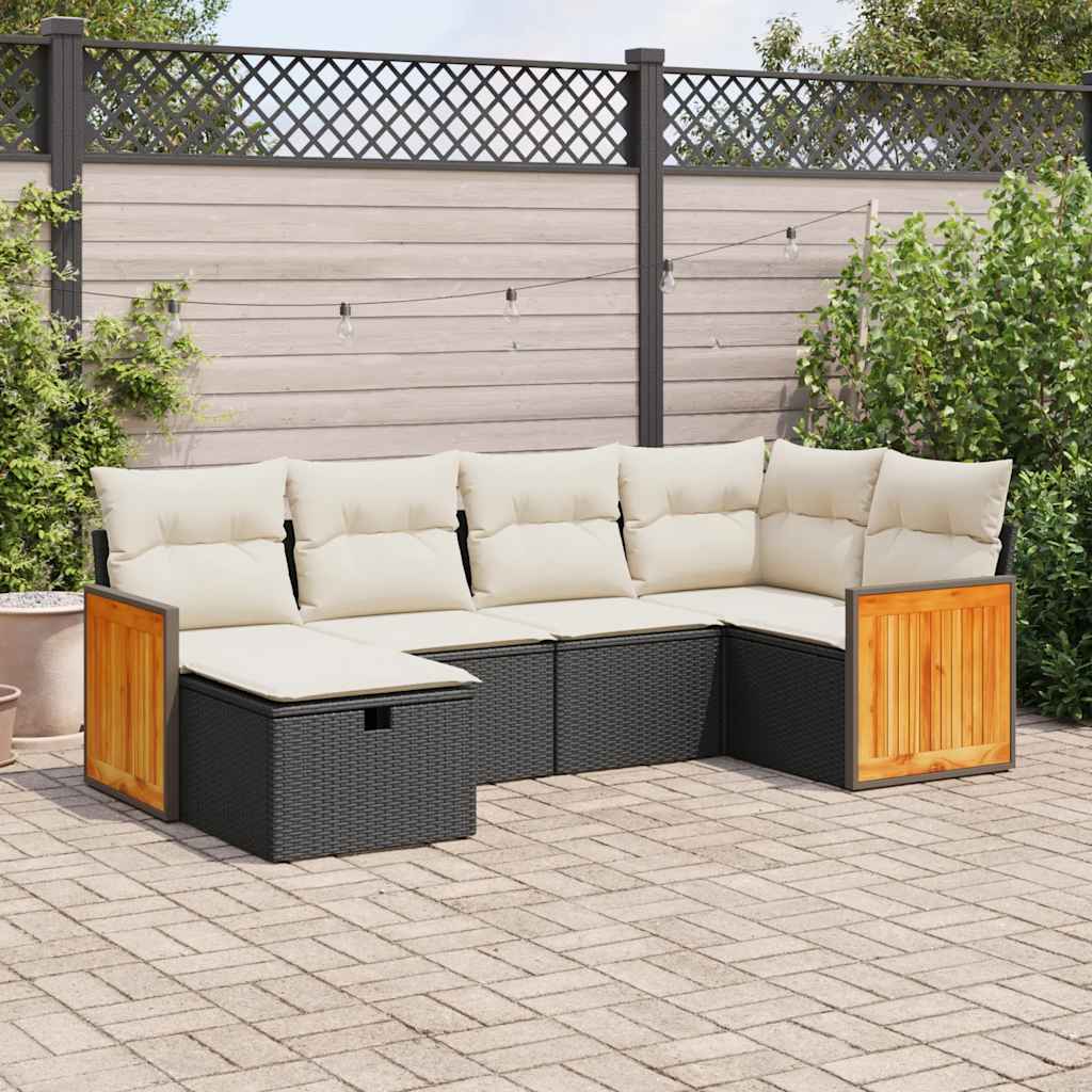 Loungegrupp Med Dynor 6 Delar Konstrotting