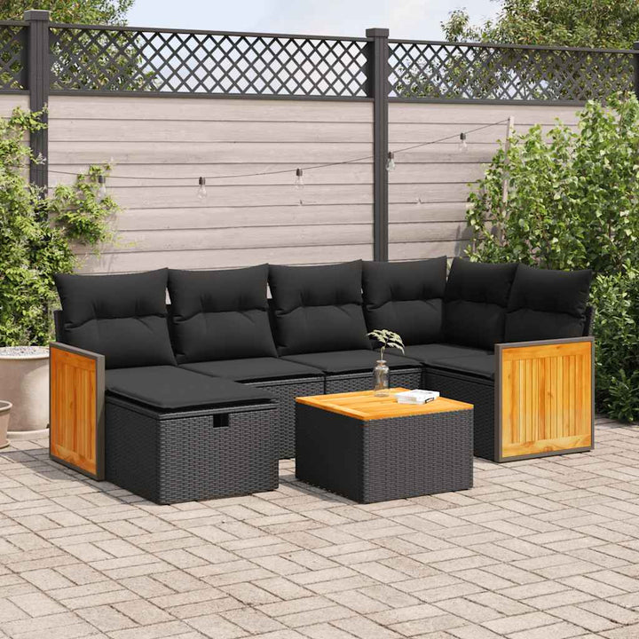 Loungegrupp Med Dynor 6 Delar Konstrotting