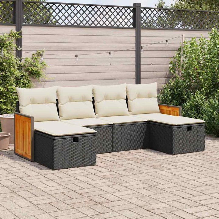 Loungegrupp Med Dynor 6 Delar Konstrotting
