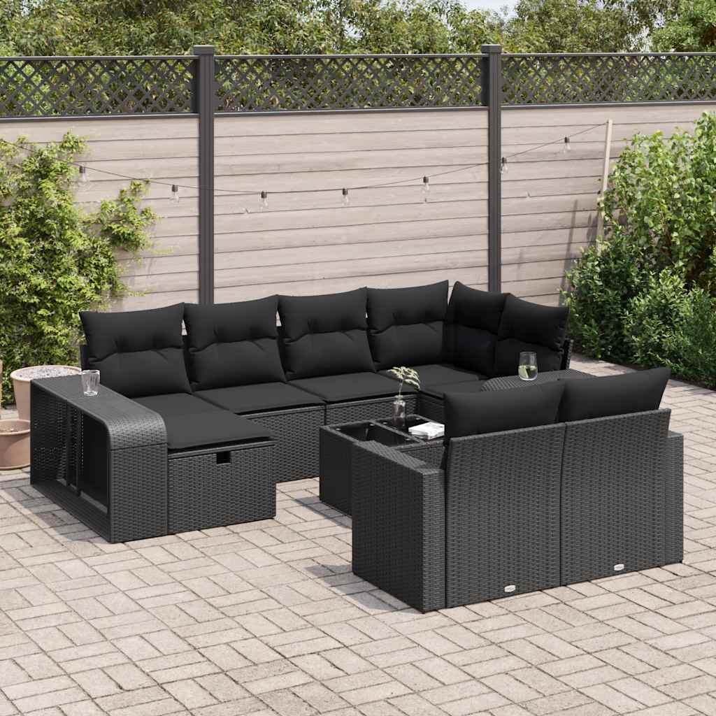 Loungegrupp För Trädgården Med Dynor 11 Delar Konstrotting