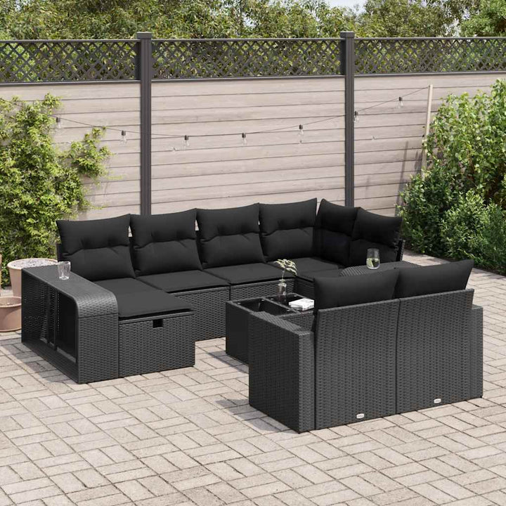 Loungegrupp För Trädgården Med Dynor 11 Delar Konstrotting