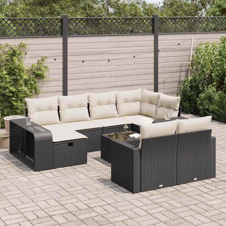 Loungegrupp För Trädgården Med Dynor 11 Delar Konstrotting