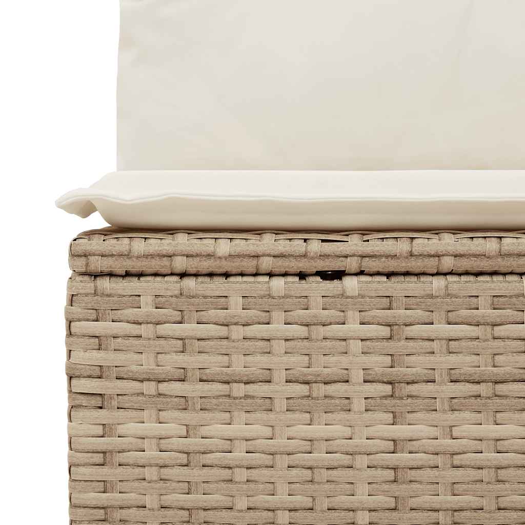 Soffgrupp För Trädgården Med Dynor 6 Delar Beige Konstrotting