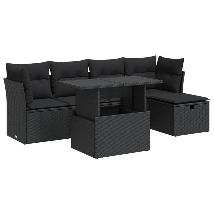 Loungegrupp Med Dynor 6 Delar Konstrotting