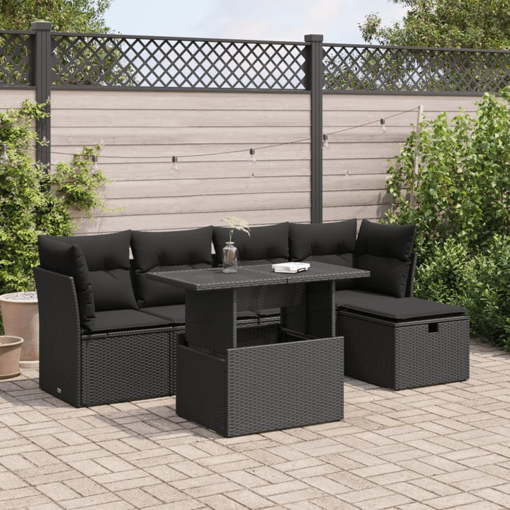 Loungegrupp Med Dynor 6 Delar Konstrotting