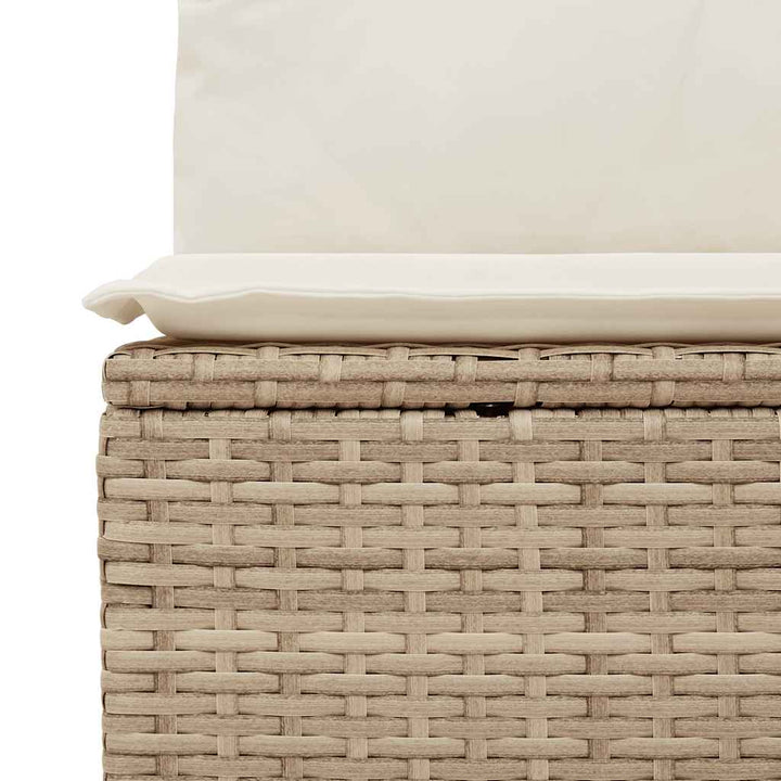 Loungegrupp För Trädgården M. Dynor 11 Delar Beige Konstrotting