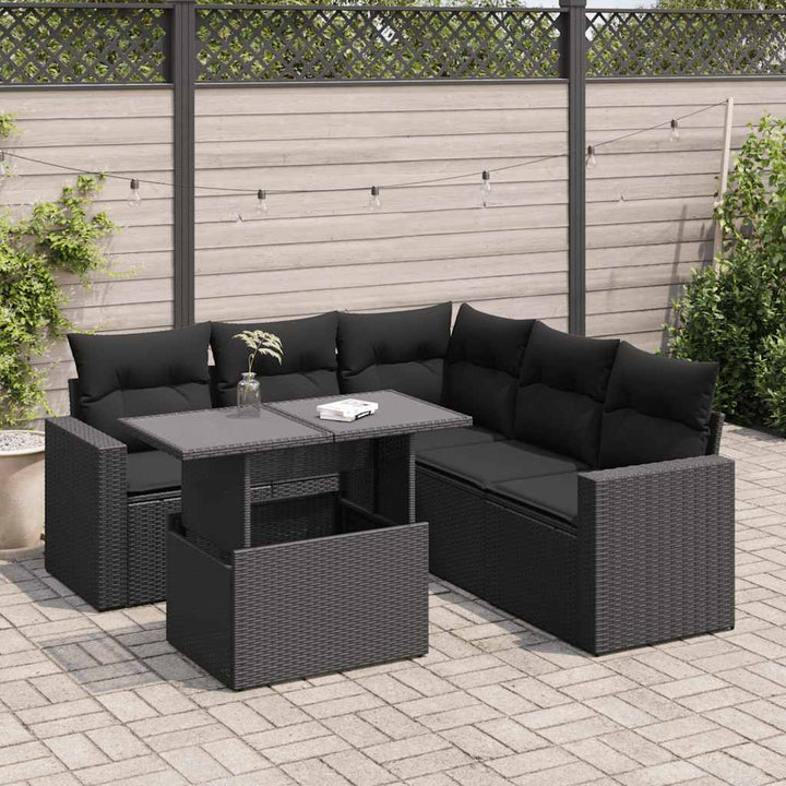 Loungegrupp Med Dynor 6 Delar Konstrotting