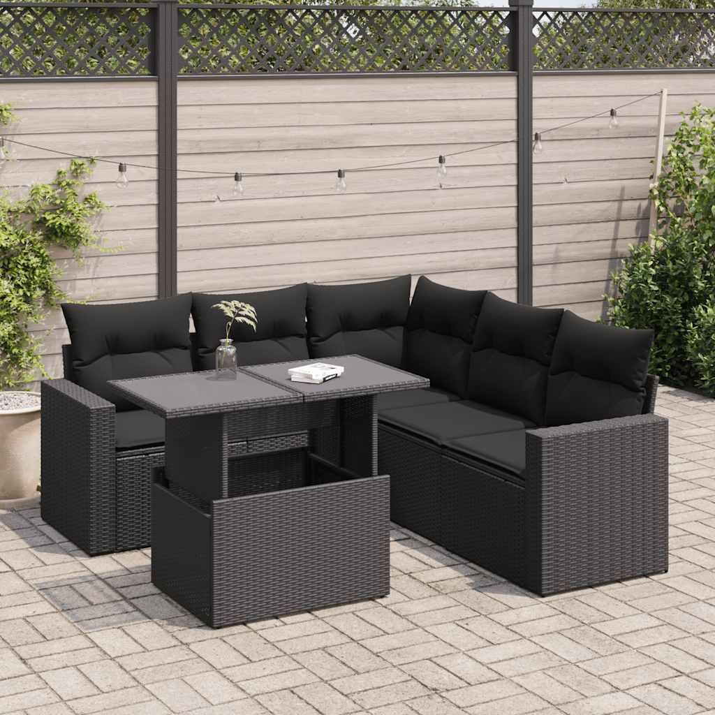 Loungegrupp Med Dynor 6 Delar Konstrotting