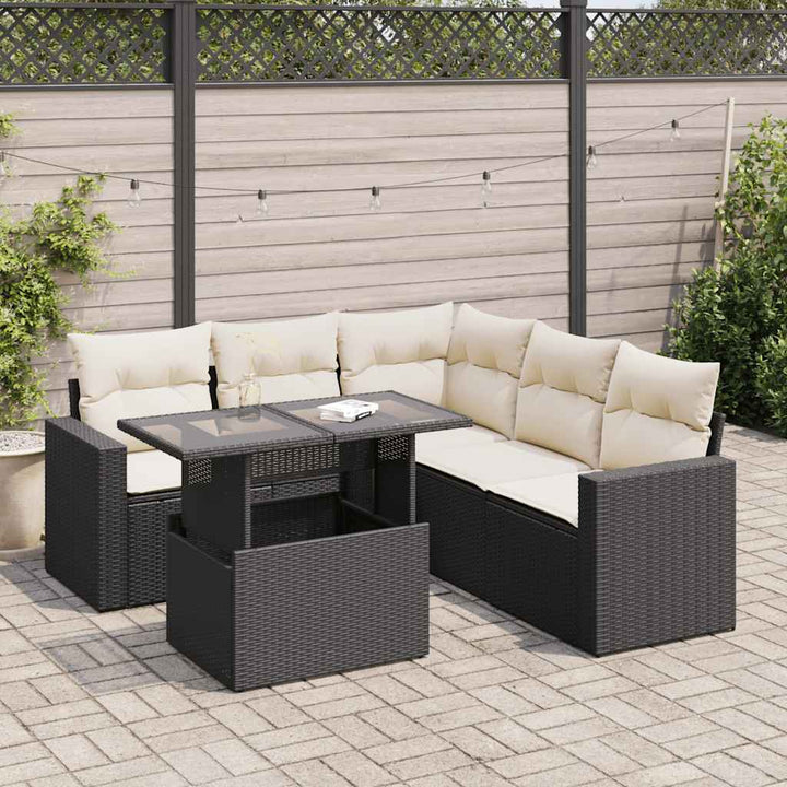 Loungegrupp Med Dynor 6 Delar Konstrotting