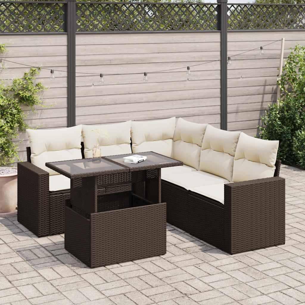 Loungegrupp Med Dynor 6 Delar Konstrotting