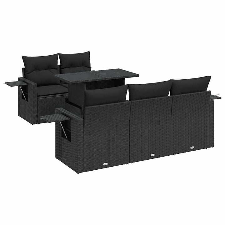 Loungegrupp Med Dynor 6 Delar Konstrotting