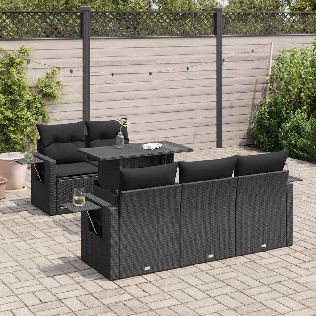Loungegrupp Med Dynor 6 Delar Konstrotting