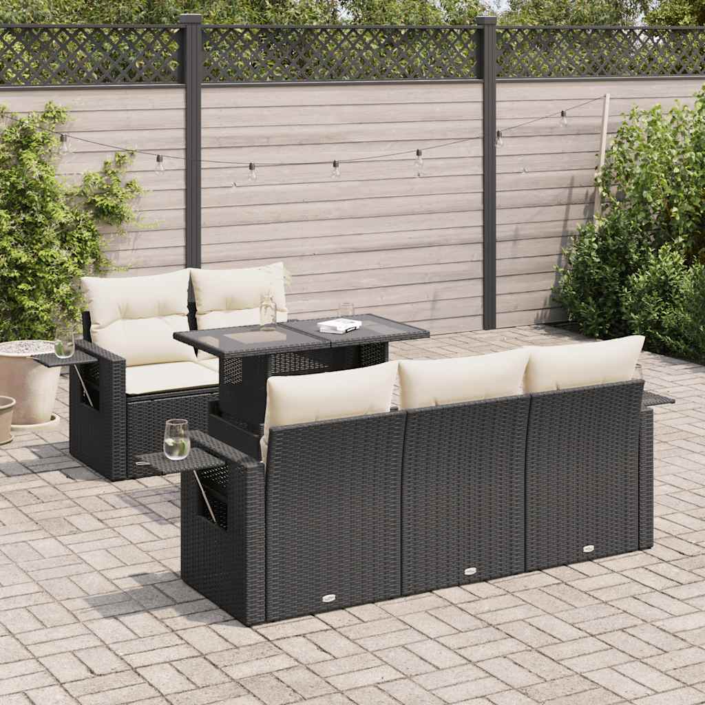 Loungegrupp Med Dynor 6 Delar Konstrotting