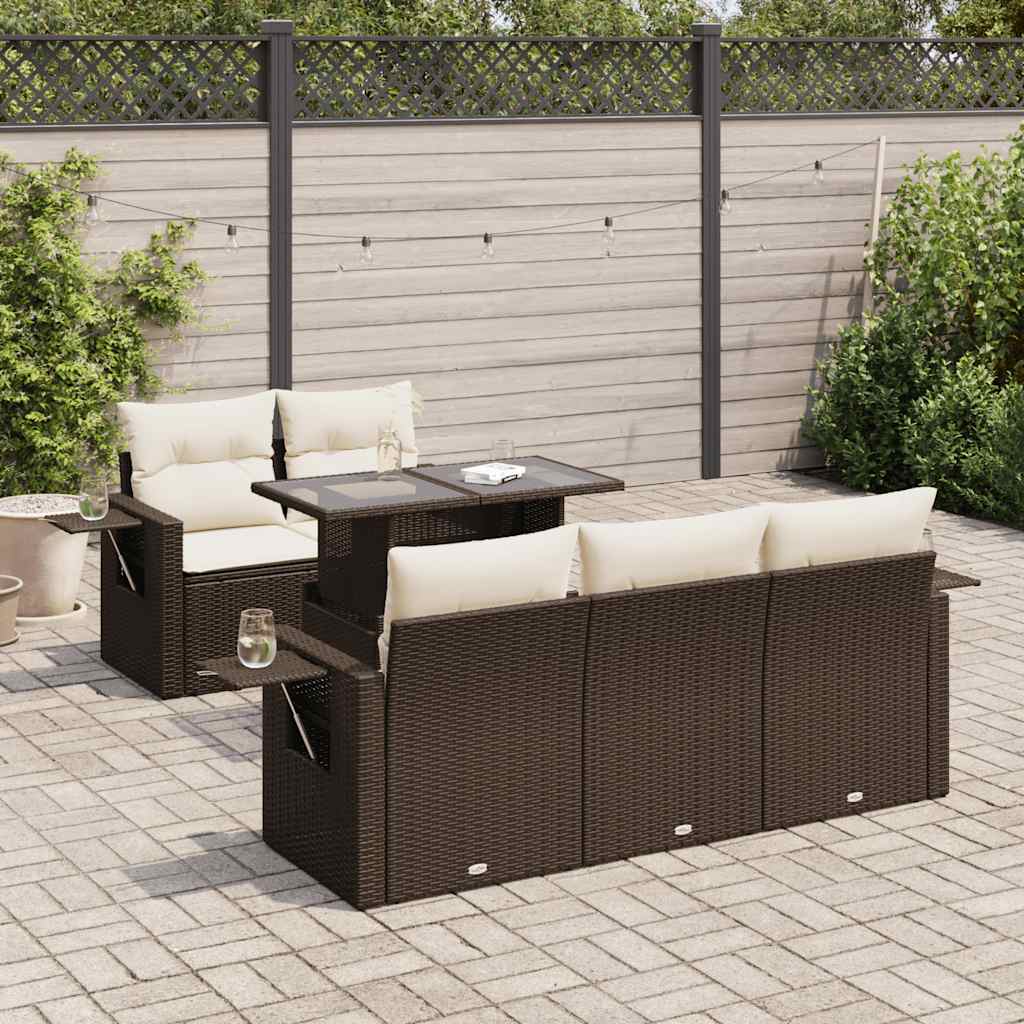 Loungegrupp Med Dynor 6 Delar Konstrotting