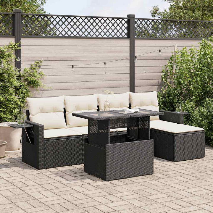 Loungegrupp Med Dynor 6 Delar Konstrotting